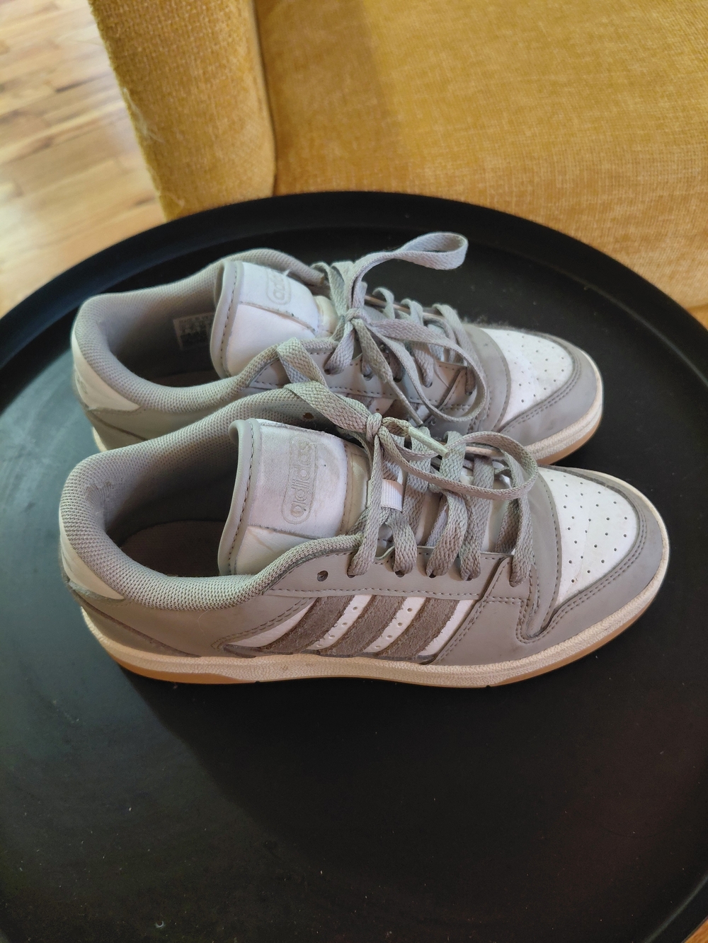 Adidas Low-Top Sneakers in Light Gray & White